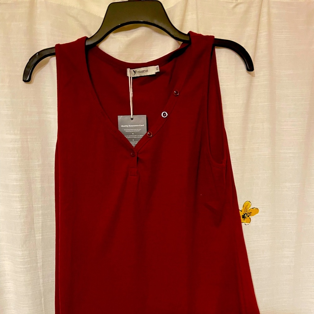 Maroon top.  NWT